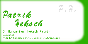 patrik heksch business card